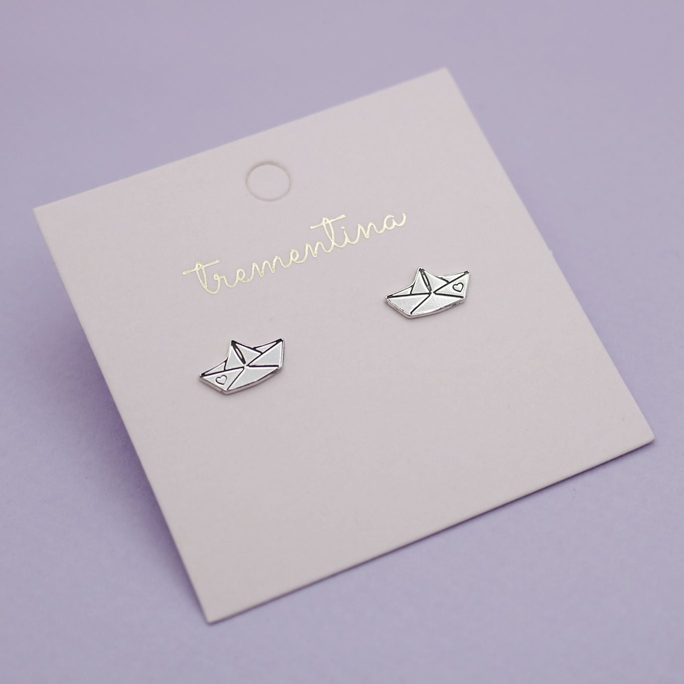 Topos de Plata Barquito de Papel Origami