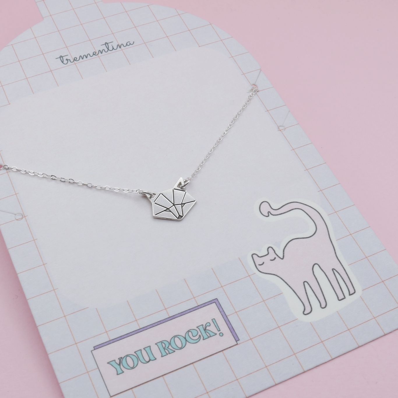 Collar de Plata Zorrito en Origami