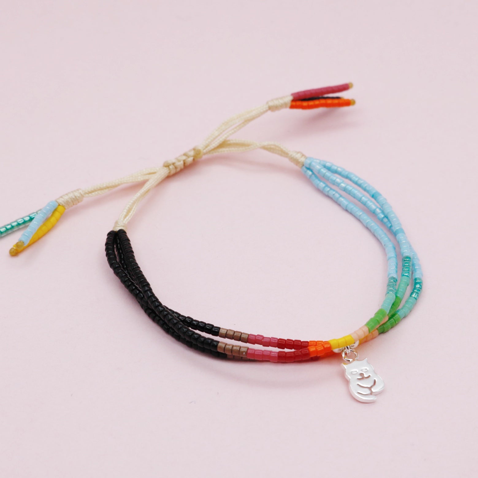 Pulsera Mostacilla Gatito de la Suerte