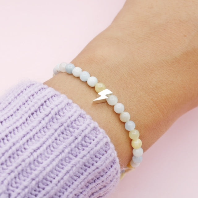 Pulsera Rayo Berilo Verdoso