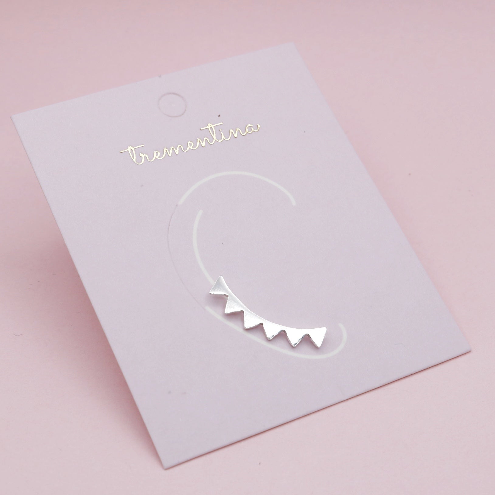 Ear Climbers En Plata Puntas