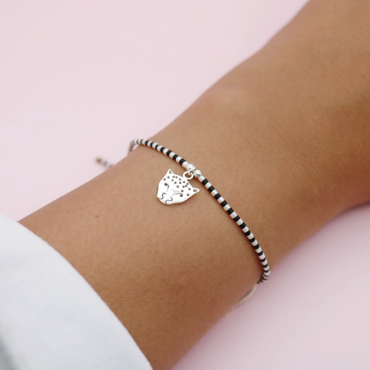 Pulsera en Plata Leopardo Encanto de Sirena