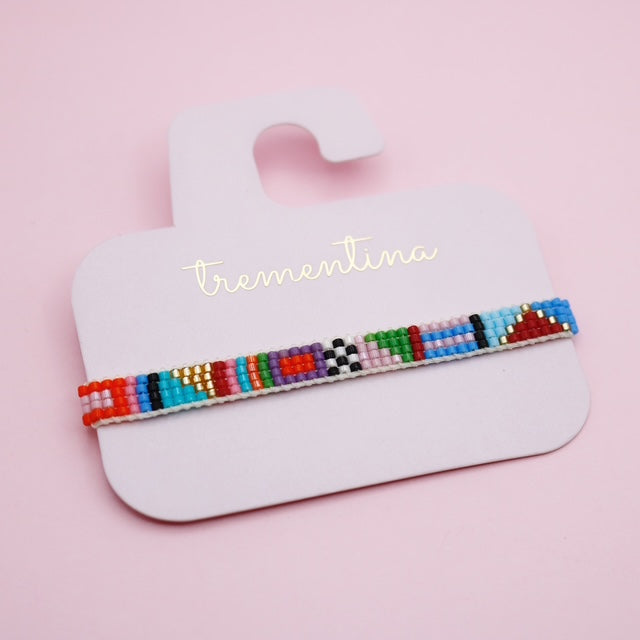 Pulsera Mostacilla Miyuki Figuras de Colores