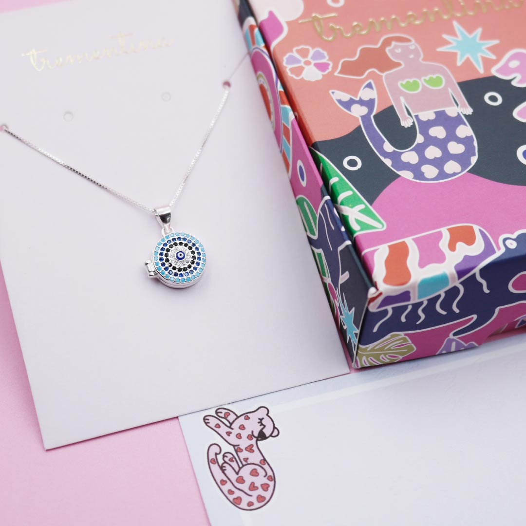 Relicario en Plata Pequeño Ojo