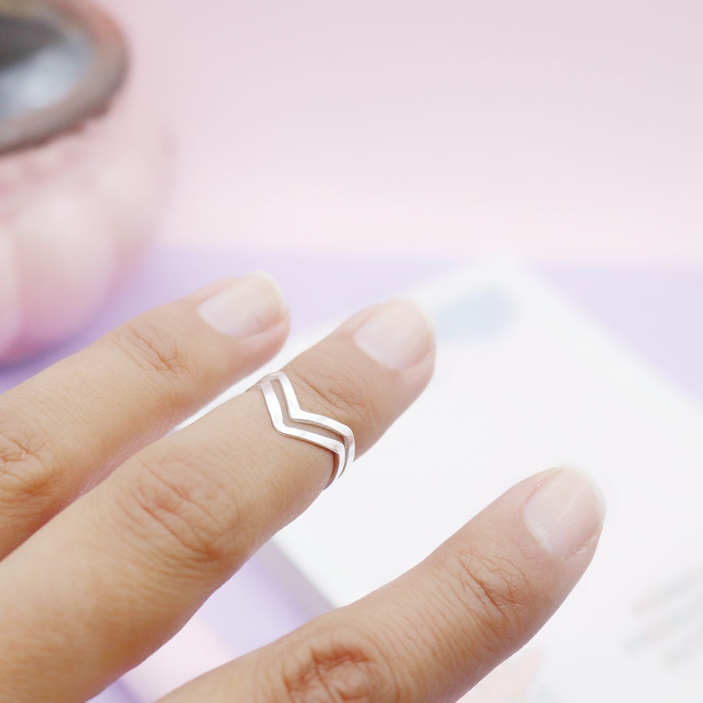 Anillo Midi en Plata Ondas