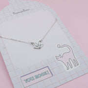 Collar de Plata Zorrito en Origami