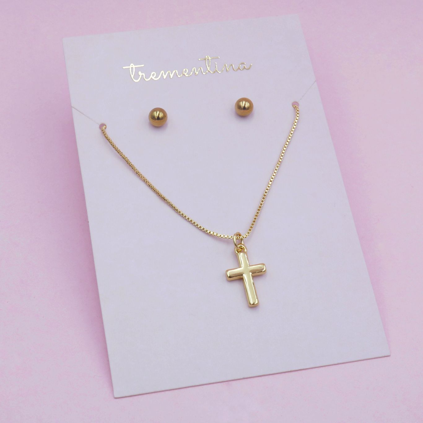 Set Dorado Brillo de Fe