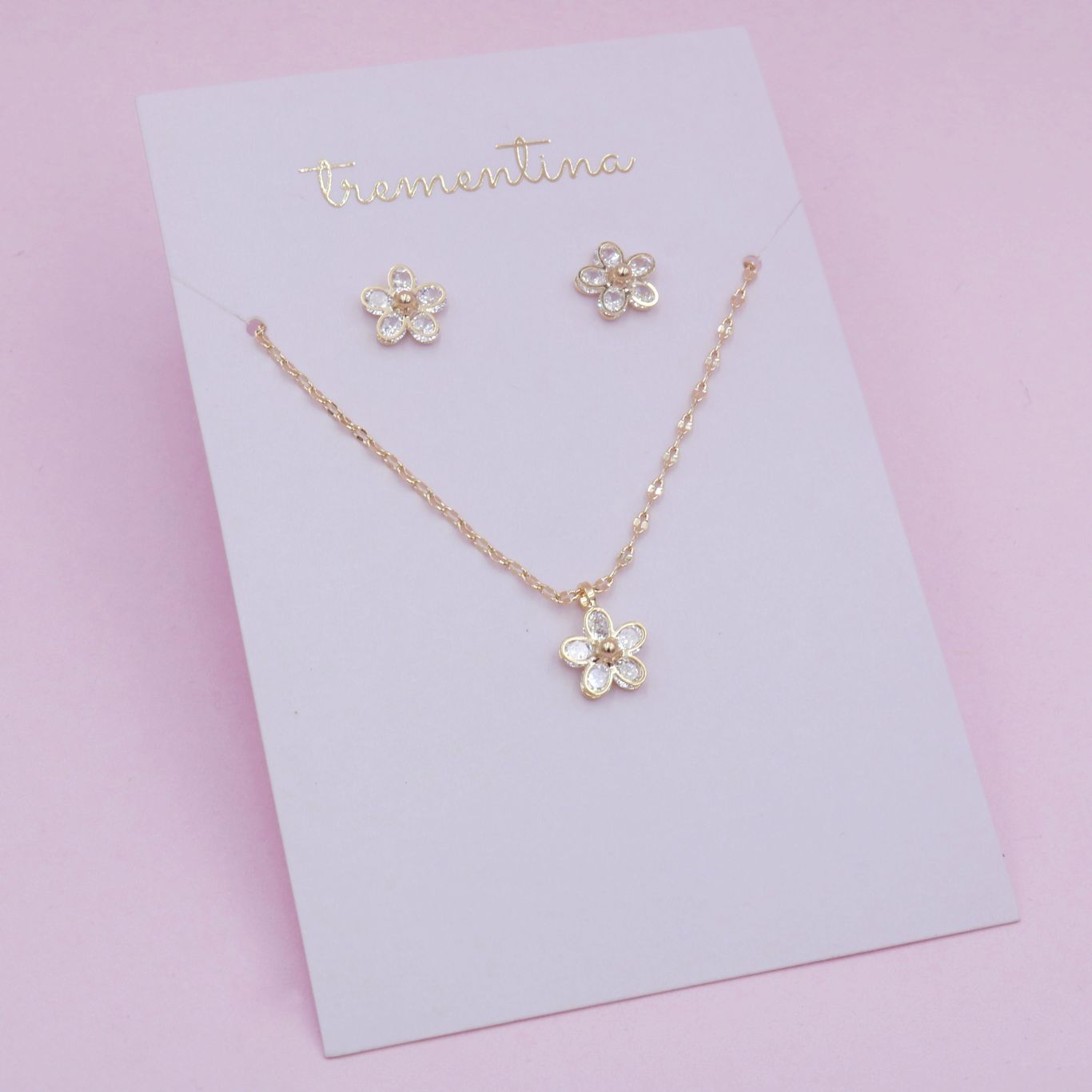 Set Dorado Flor de Luz