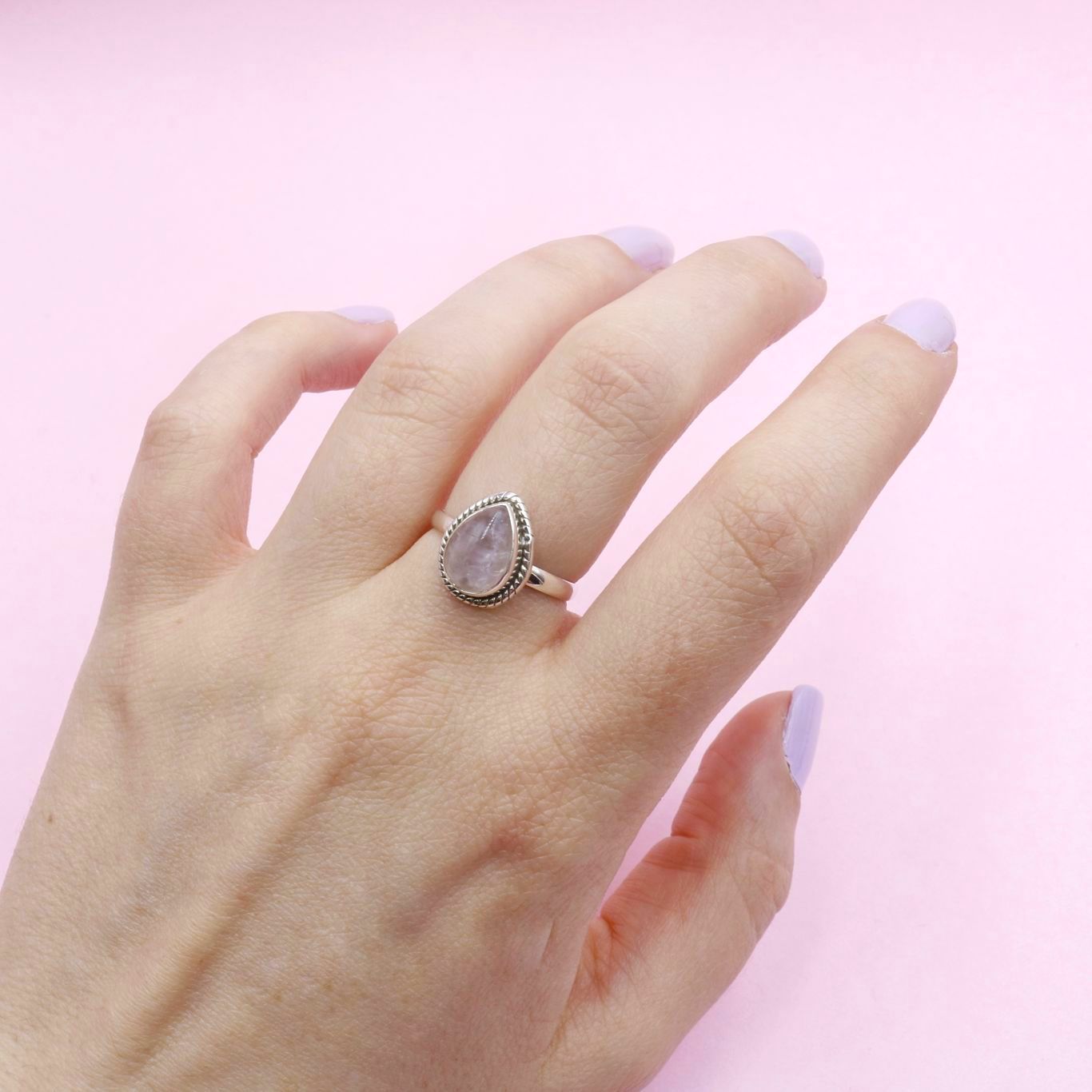 Anillo de Plata Gota de Luz