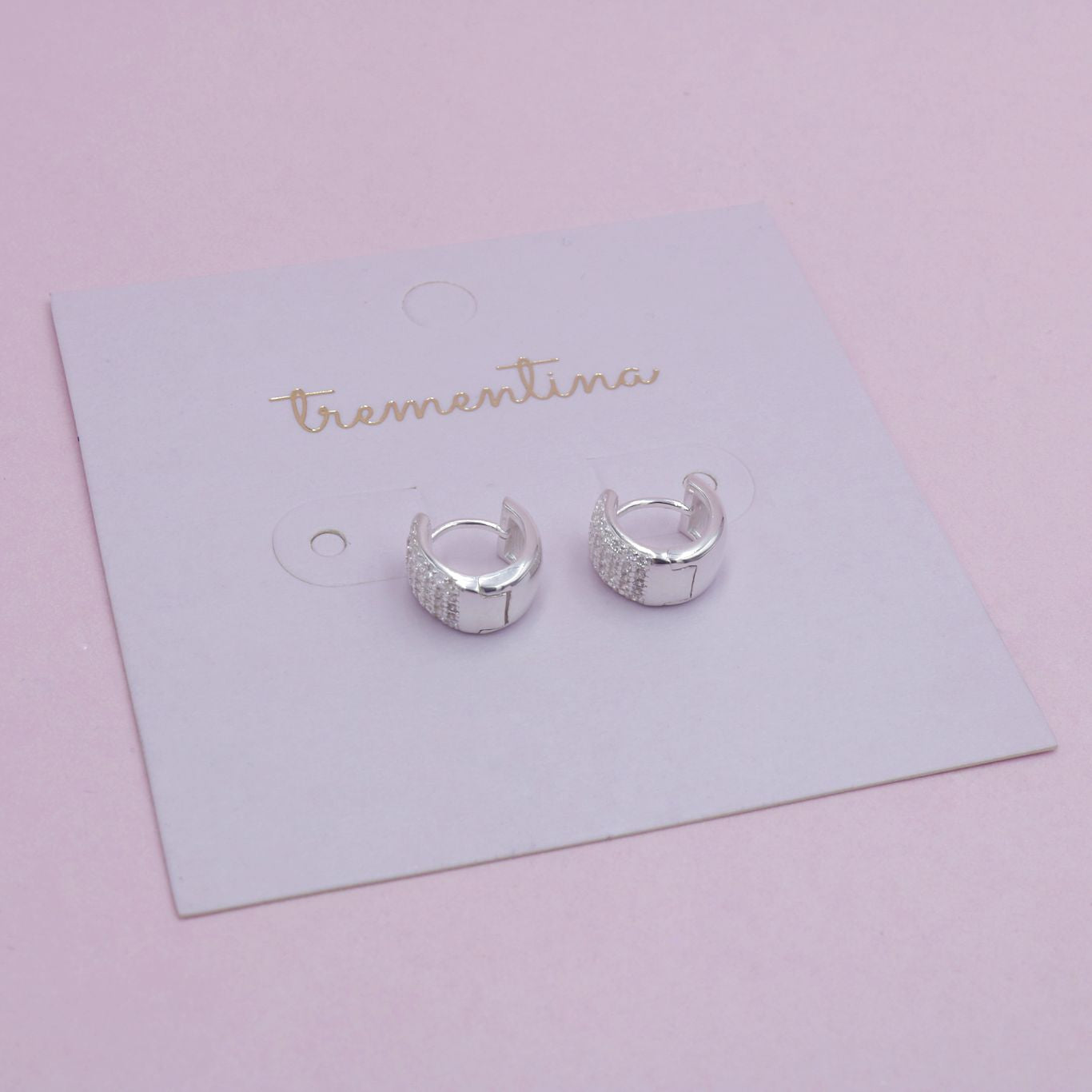 Candongas Shine Pequeñas en Plata