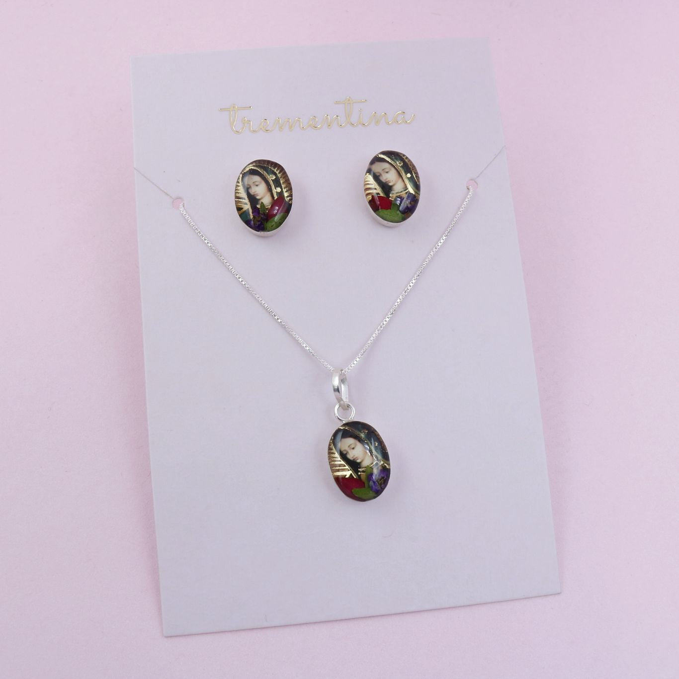 Juego de Joyas Virgen de Guadalupe Inmortalizado Pequeño