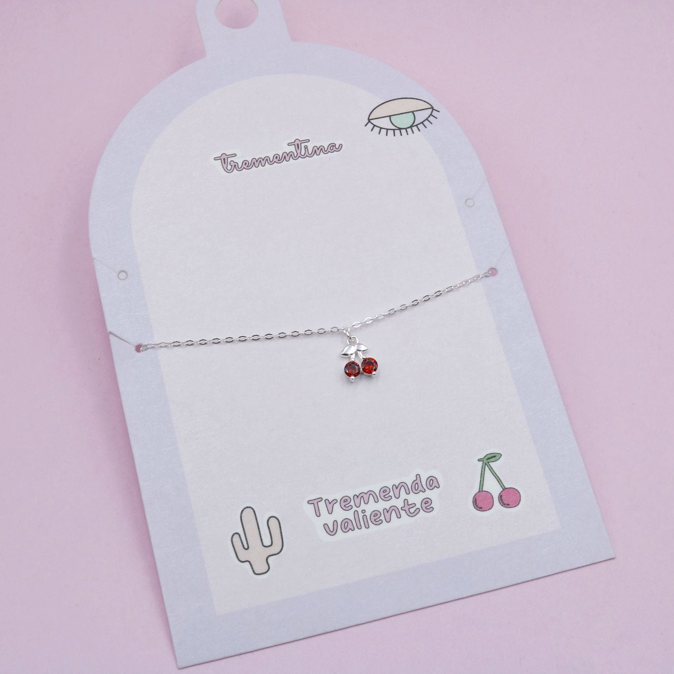 Pulsera en Plata Cherry Glow