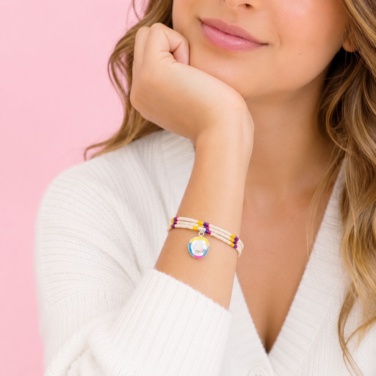 Pulsera Triple Sombrero Vueltiado Colombia en Mostacilla