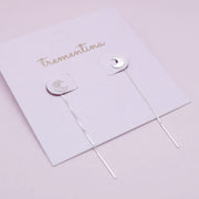 Aretes Luna Pasantes en Plata