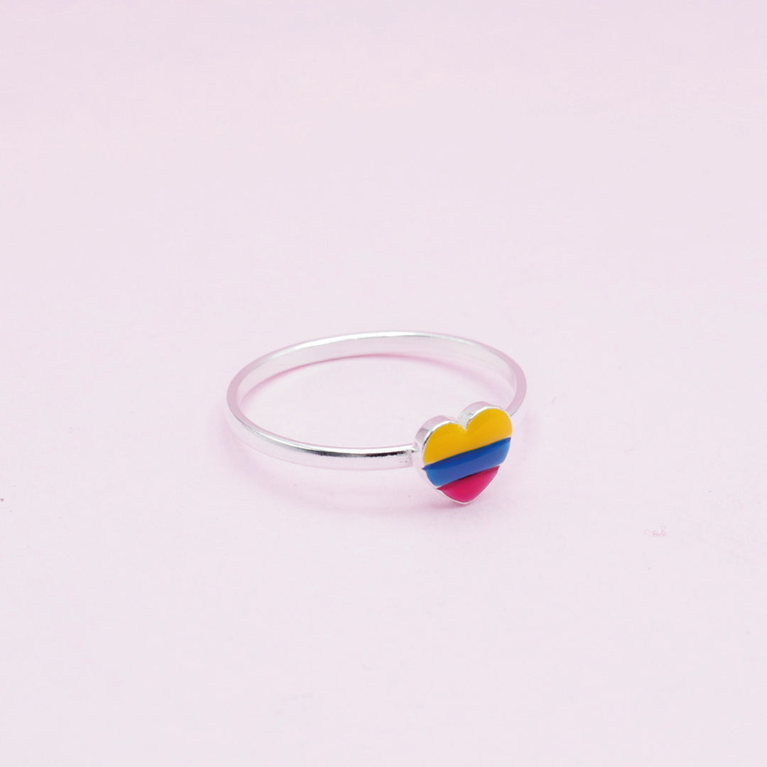 Anillo en Plata Corazón de Colombia