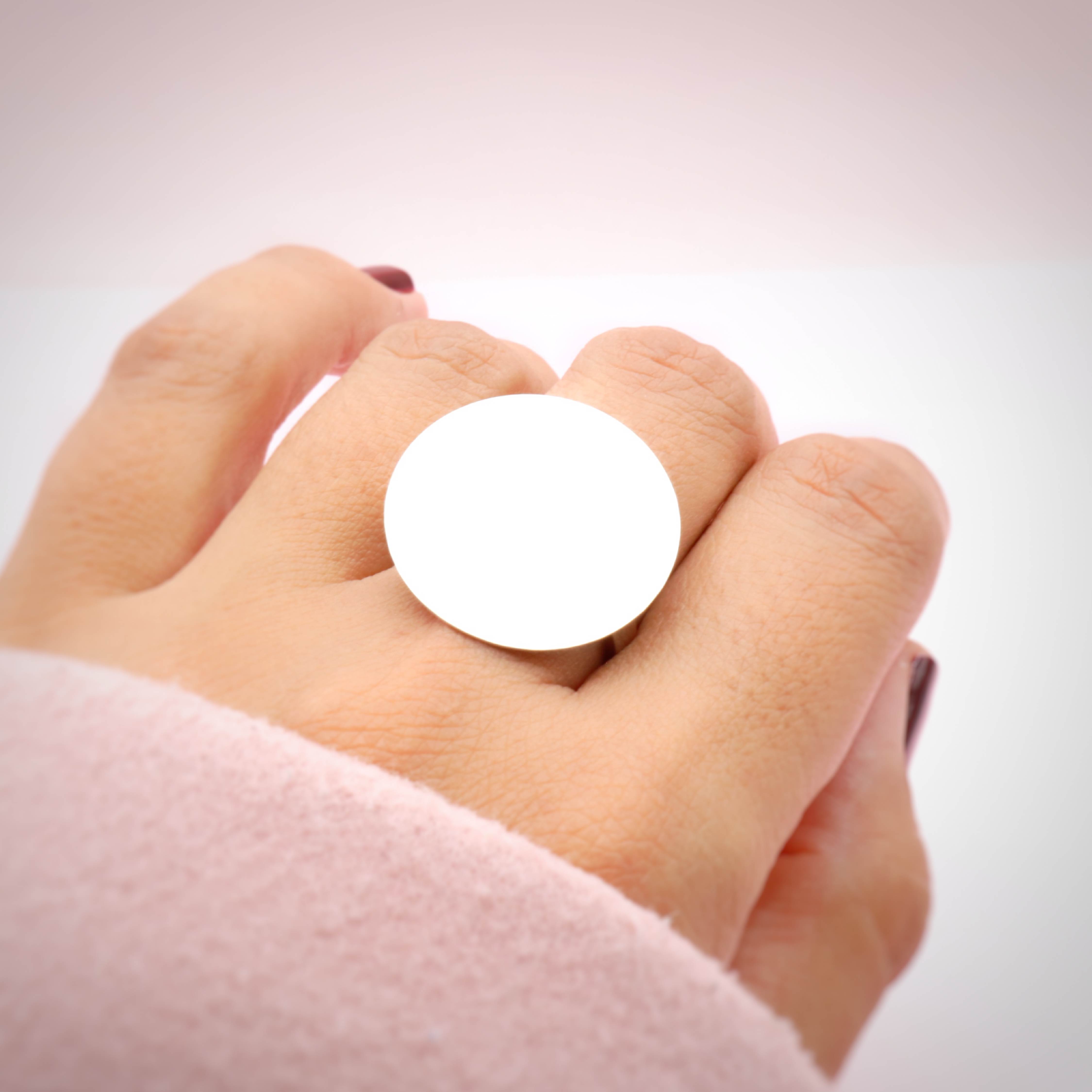 Anillo Circular Liso de Plata