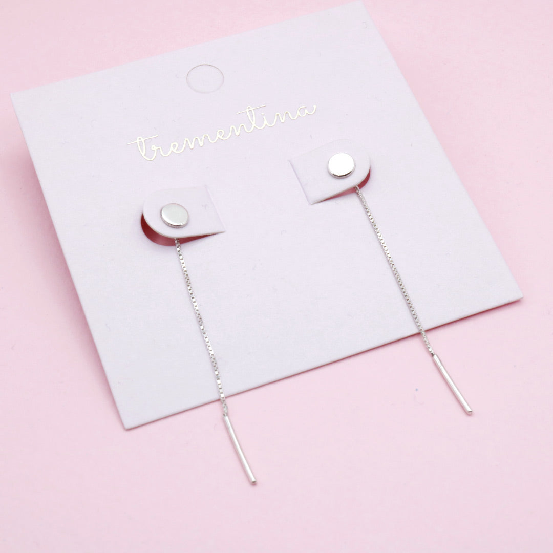 Aretes en Plata Circulo Largos