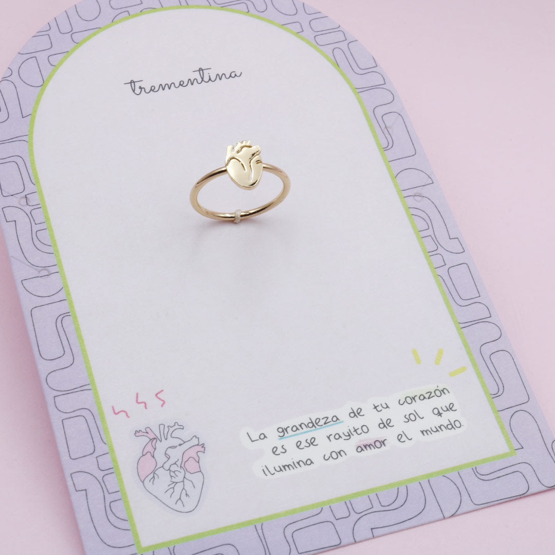 Anillo Dorado Un Corazón que Late