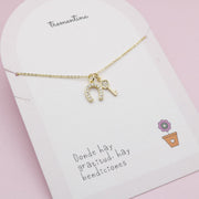 Collar Herradura de la Suerte con Llave Dorado