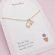 Collar Virgen Milagrosa con Mini Cuarzos Rosa