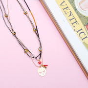 Collar Triple Dorado Skull Pops