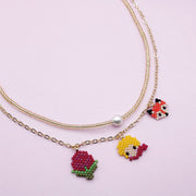 Set de Dos Collares el Principito Dijes Tejidos