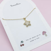 Collar Dorado Estrella Brillante