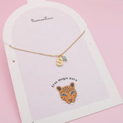 Collar Inicial Dorado con Amazonita