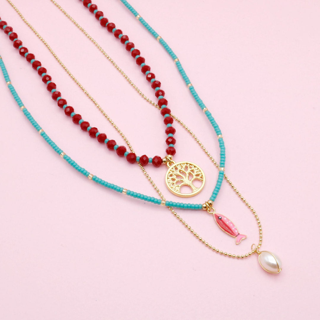 Set de Tres Collares Triple Conexión