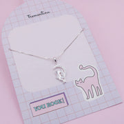 Collar de Plata Pareja de Gatos