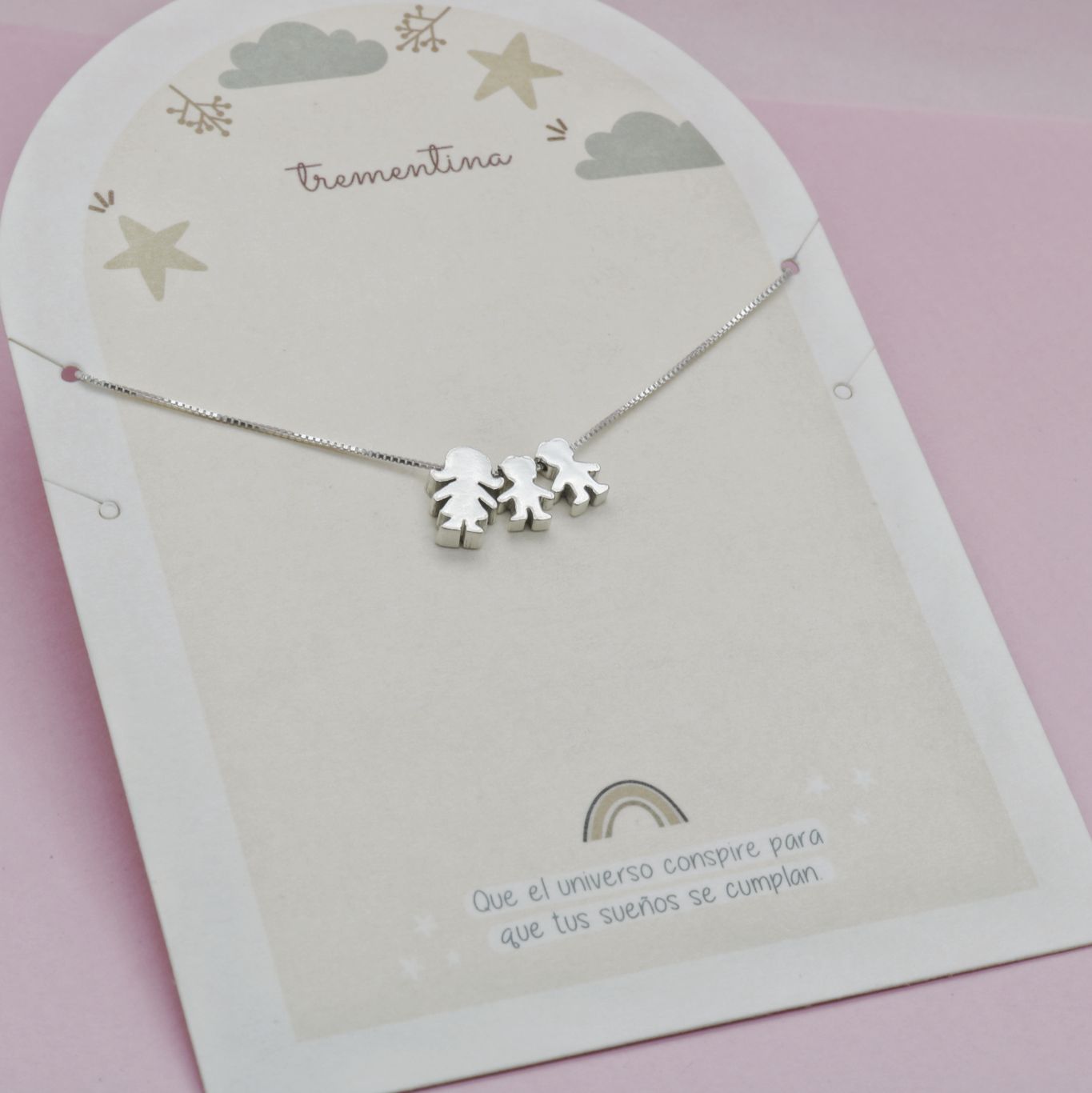 Collar Mi Familia Mamá 2 Hijos