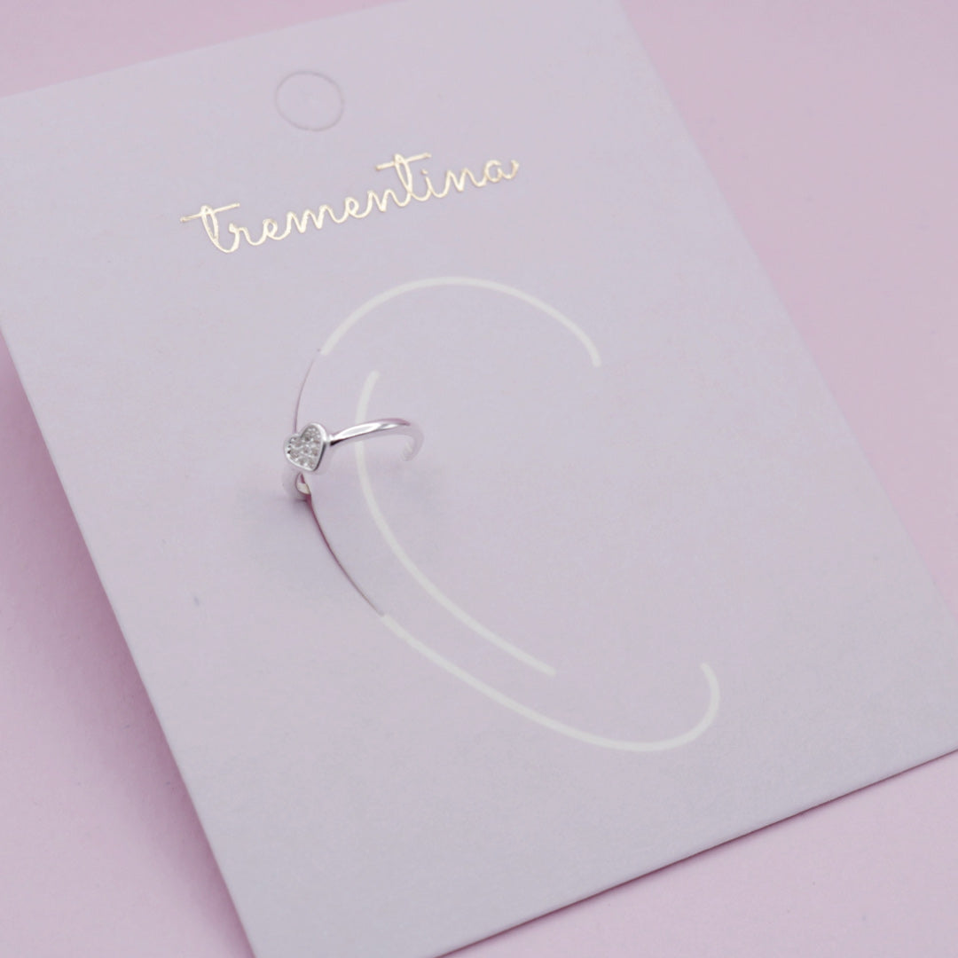 Earcuff Latido en Plata