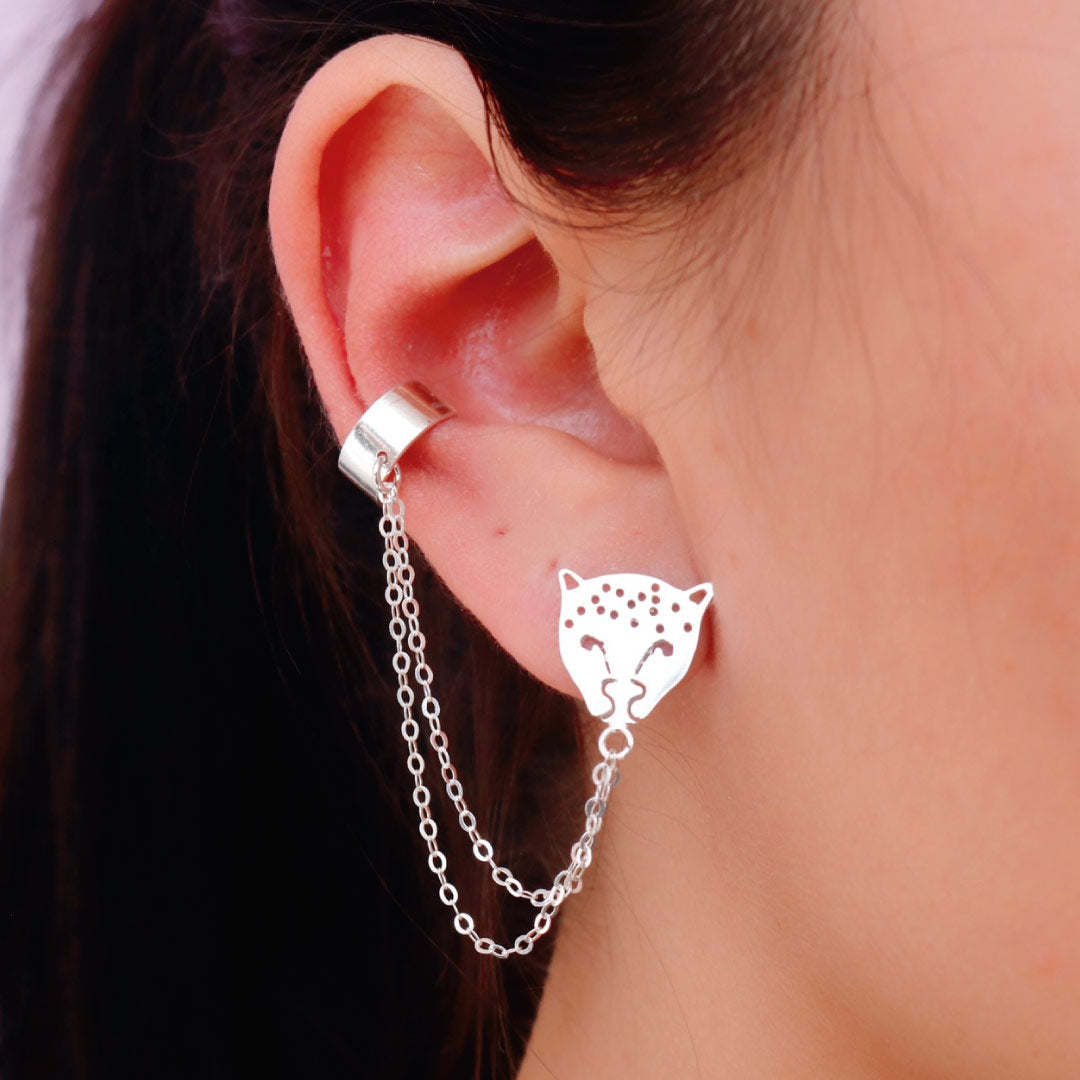 Earcuff en Plata Leopardo Encanto de Sirena