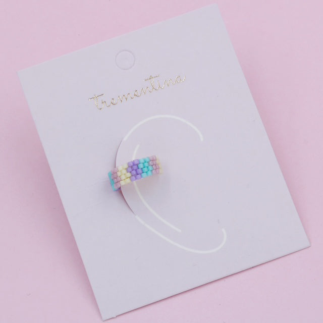 Earcuff Tejido Miyuki Pastel