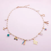 Collar Colombia Charms Dorado – Viaje y Raíces
