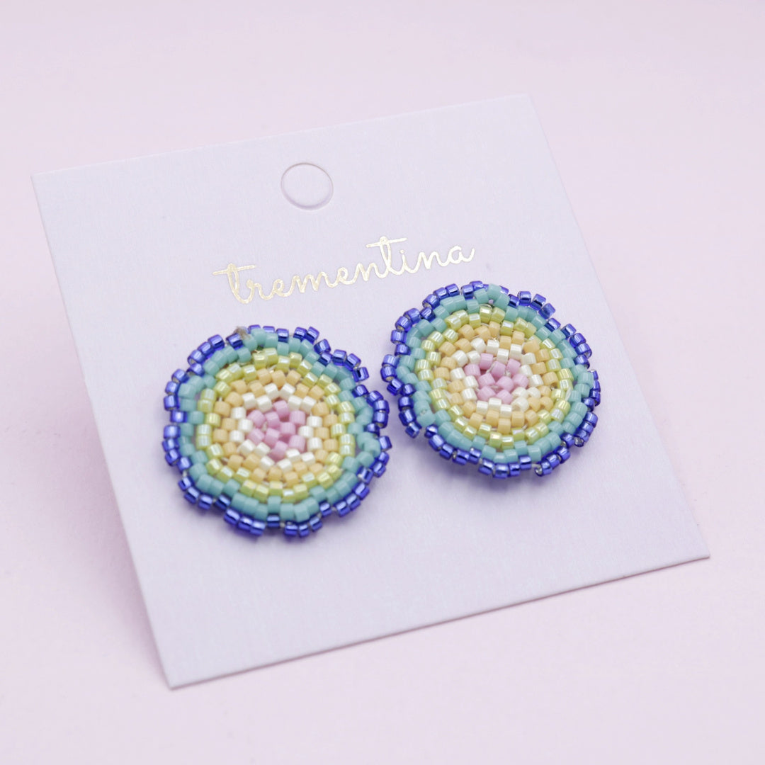 Aretes Mandala Miyuki Arcoíris Pastel