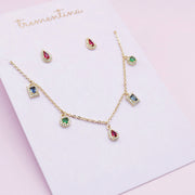 Juego de Joyas Dorado Multicolor