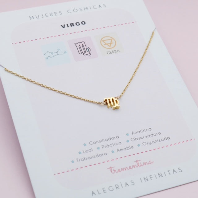 Collar Dorado Virgo Mujeres Cósmicas