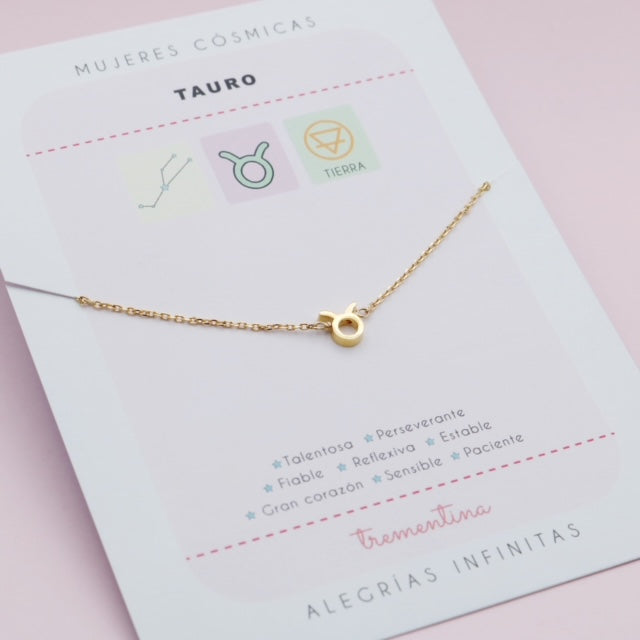 Collar Dorado Tauro Mujeres Cósmicas
