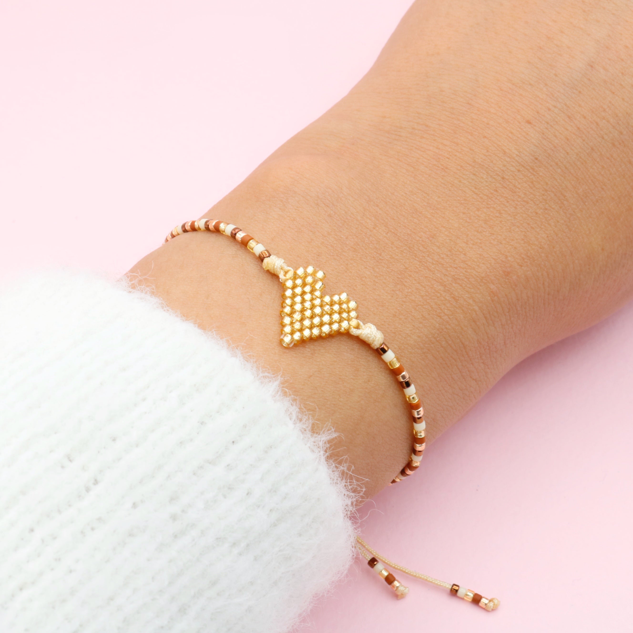 Pulsera Sencilla Corazón Dorado