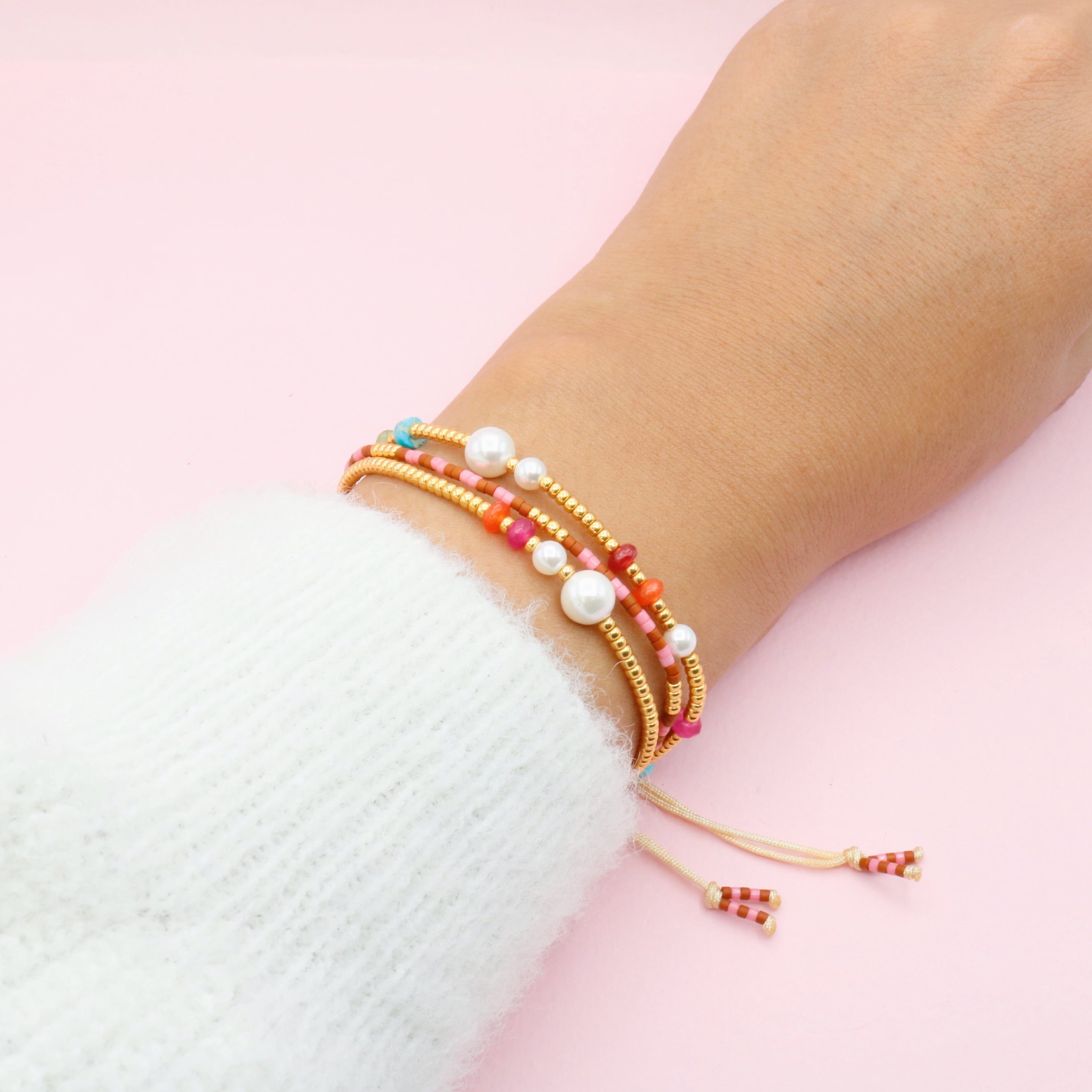 Pulsera Triple Candy Pearl