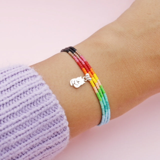Pulsera Mostacilla Gatito de la Suerte