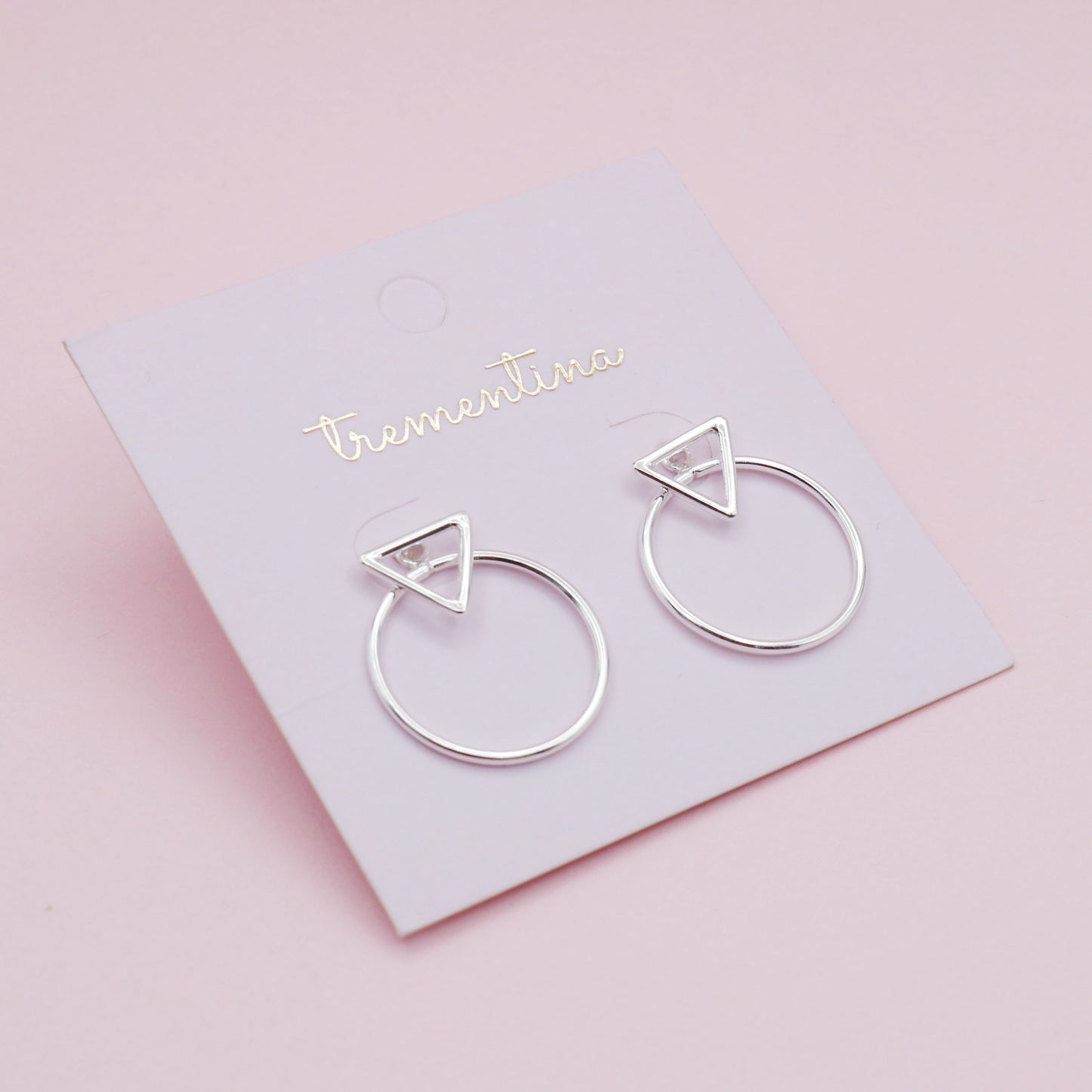 Aretes Minimalista Triángulo