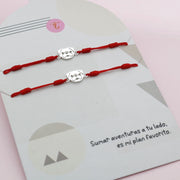 Set de Pulseras Pareja en hilo PUG
