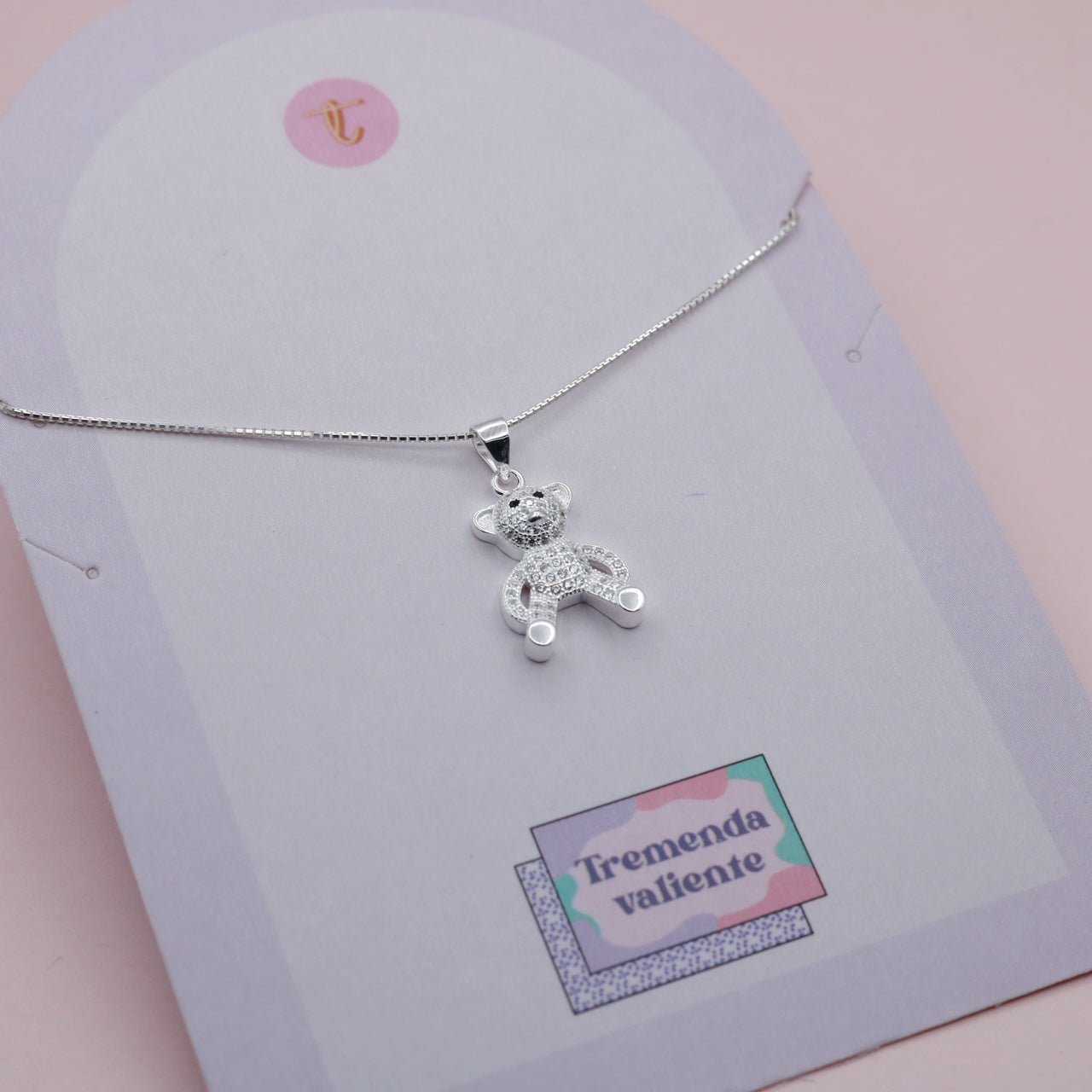 Collar en Plata Oso con Circones