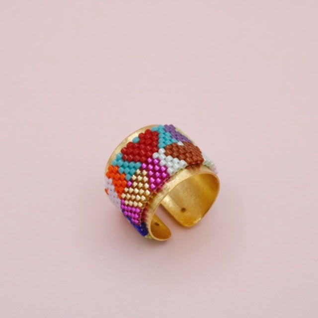 Anillo Tejido Corazones Pop Art