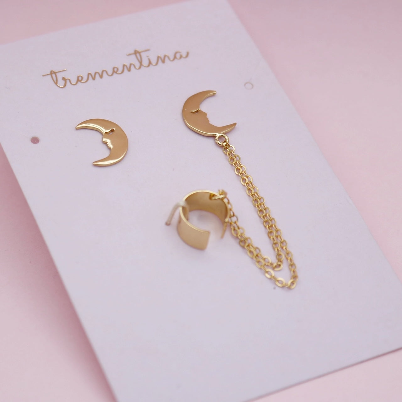 Earcuff Dorado Luna Encanto de Sirena