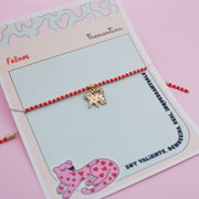 Pulsera Mostacilla Gatico Estrellado Dorado