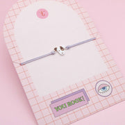 Pulsera En Hilo Lila Perrito