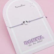 Pulsera En Hilo Perrito Blanco con Negro